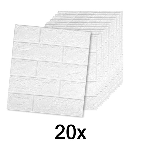 4x (5 darab) Öntapadós Tégla Tapéta 3D Mintával | BRICKSBY